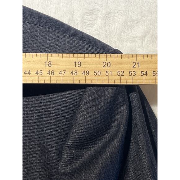 Ermenegildo Zegna Trofeo Mens 50L 38x30 Blue Tan Stripe Flannel Suit - Picture 9 of 16